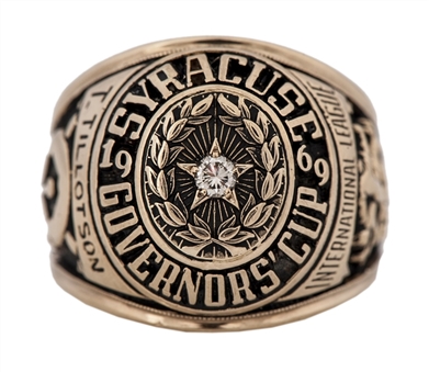 1969 Syracuse Chiefs Governors Cup Championship Players Ring - Thad Tillotson
